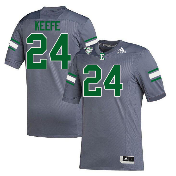 Eastern Michigan Eagles #24 Kaiden Keefe College Football Jerseys Stitched Sale-Grey